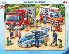 Puzzle Ravensburger pour enfants - 06144 Métiers intéressants - Puzzle cadre pour enfants à partir de 4 ans avec 30 pièces Puzzle Naty Shop Sarcelle / Turquoise