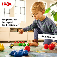 HABA Premier Verger – Mes premiers jeux : Jeu de société et familial sur les couleurs et les formes, Jouet classique en bois pour les tout-petits à partir de 2 ans – 1004655001