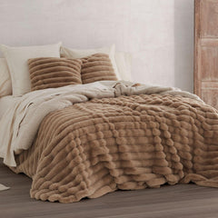 Couette d'hiver imitation cuir d'agneau crème Ancho 135 cm Couettes et couettes Naty Shop Camel Ancho 150 A 160 Cm