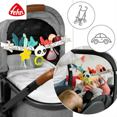 Chaîne de mobile pour bébé Fehn Panda Baby Mobile - chaîne de mobile pour bébé avec de jolies figurines - jouet pour bébé à suspendre flexible - jouet de poussette pour bébés et jeunes enfants à partir de 0 mois Baby Toys Naty Shop