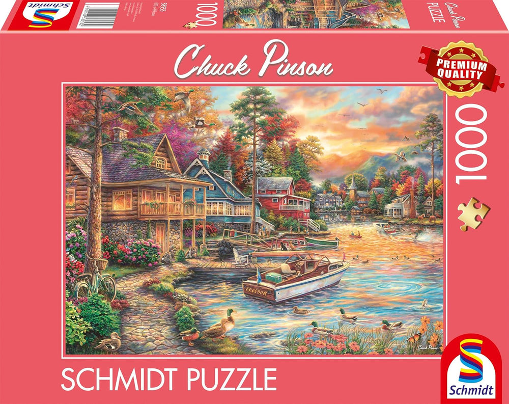 Schmidt Spiele 58553 Chuck Pinson, Shore in the Evening Gold, puzzle 1000 pièces Puzzle Naty Shop Titre par défaut