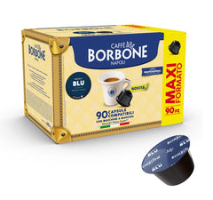 Caffè Borbone Blue Kaffeemischung - 90 Kapseln - Compatible avec Kaffeemaschinen der Marke Nescafè®* Dolce Gusto®*