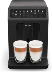 Machine à expresso automatique Krups EA897B Evidence ECOdesign, fonction expresso et cappuccino automatique, technologie Quattro Force, tasses à lait à une touche, 8 préréglages, système de lait, 1450 W