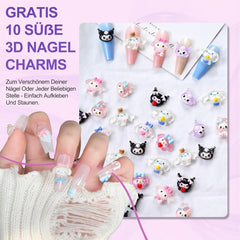 Lot de 420 faux ongles – Ballerine en gel doux, couverture complète, couleur chair, blanc dégradé, colle sur ongles artificiels, faux ongles pour nail art (Ballerine blanc nu)