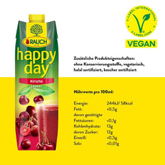 Rauch Happy Day Cherry | Din cireșe acrișoare selectate | 6X 1 litru, Tetra Prisma Naty Shop