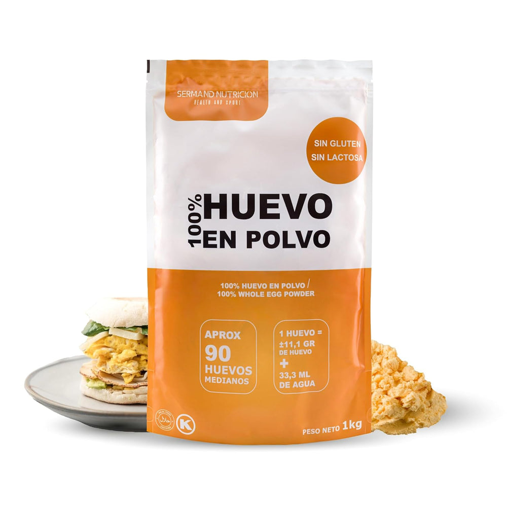 Pulvérisation au Freilandeiern (1kg) | Pulvérisateur pasteurisé Vollei | Ohne Zusatztoffe | Sans gluten et sans lactose | Emballage sous vide dans un magasin Zip