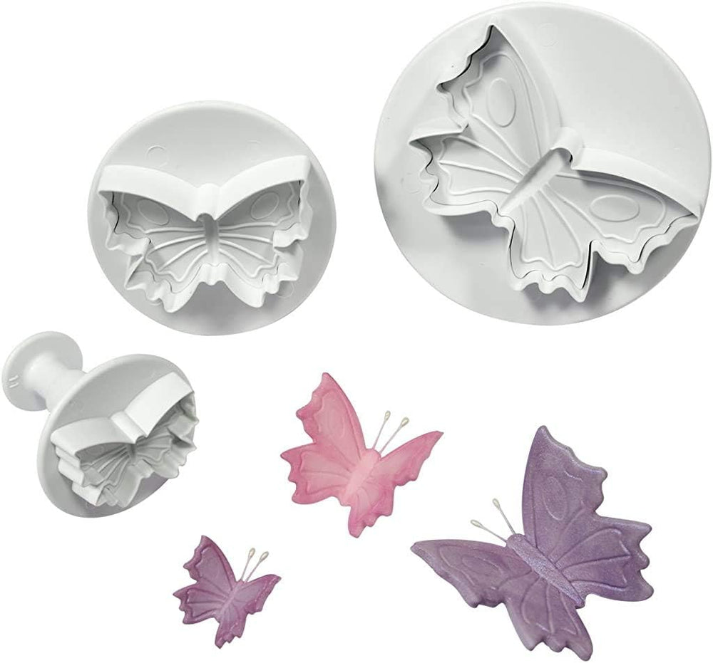 BU910 Emporte-pièce à gaufrer papillon, petit, moyen et grand format, plastique, blanc, 9 x 2 x 9 cm, 1 unité