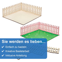 Baker Ross FN256 Mini maison de poupée de jardin en bois - 1 paquet de kit de maison de poupée pour enfants Kit d'artisanat