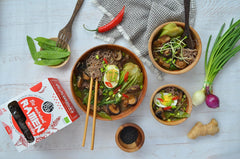 DIET-FOOD Nouilles ramen au sarrasin biologiques, aliments végétariens et végétaliens, sans gras, sans soja, sans gluten, nouilles diététiques solubles dans l'eau, faibles en calories, 280 g