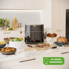 Friteuse à air chaud numérique Princess - Capacité du bol variable - 8 litres maximum - 6 programmes prédéfinis Électroménager Naty Shop