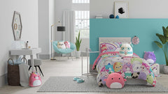 Linge de lit Franco Squishmallows, microfibre douce, pour lit double Couettes et couettes Naty Shop