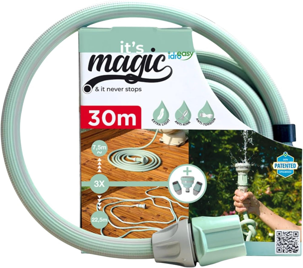 Magic Soft Smart 30 mètres - Tuyau d'irrigation de jardin, anti-nœud, anti-torsion, tuyau d'eau