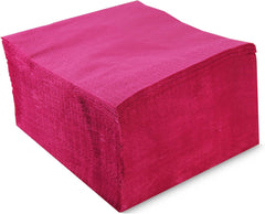Ser42307107 Suspension Collection, serviette 40 X 40, 2 plis, pli 1/4, 100 serviettes, 2 plis unis avec bordure, fuchsia