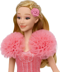 Mattel Singing Glinda Fashion Doll de Wicked et accessoires, meubles, look inspiré du film et tenue amovible, chante "Hotly Loved", JLG49, Pink Naty Shop Dolls
