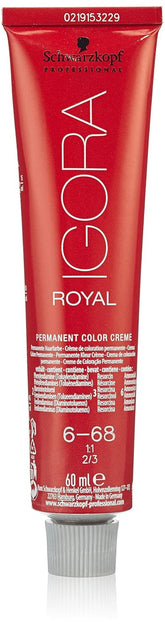 Schwarzkopf IGORA Royal Premium Coloration Cheveux 6-68 Blond Foncé Rouge Chocolat 1 Pack (1 x 60g) Naty Shop Hair Color Default Title