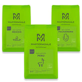 Martermühle coffret d'échantillons de grains de café bio 3x250g force légère/moyenne I Arabica I Grains de café bio entiers légèrement torréfiés, faible acidité (68/74/426)