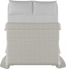 Couette d'été Satin Rayures, polyester, crème, 260X250 Cm Couettes et couettes Naty Shop