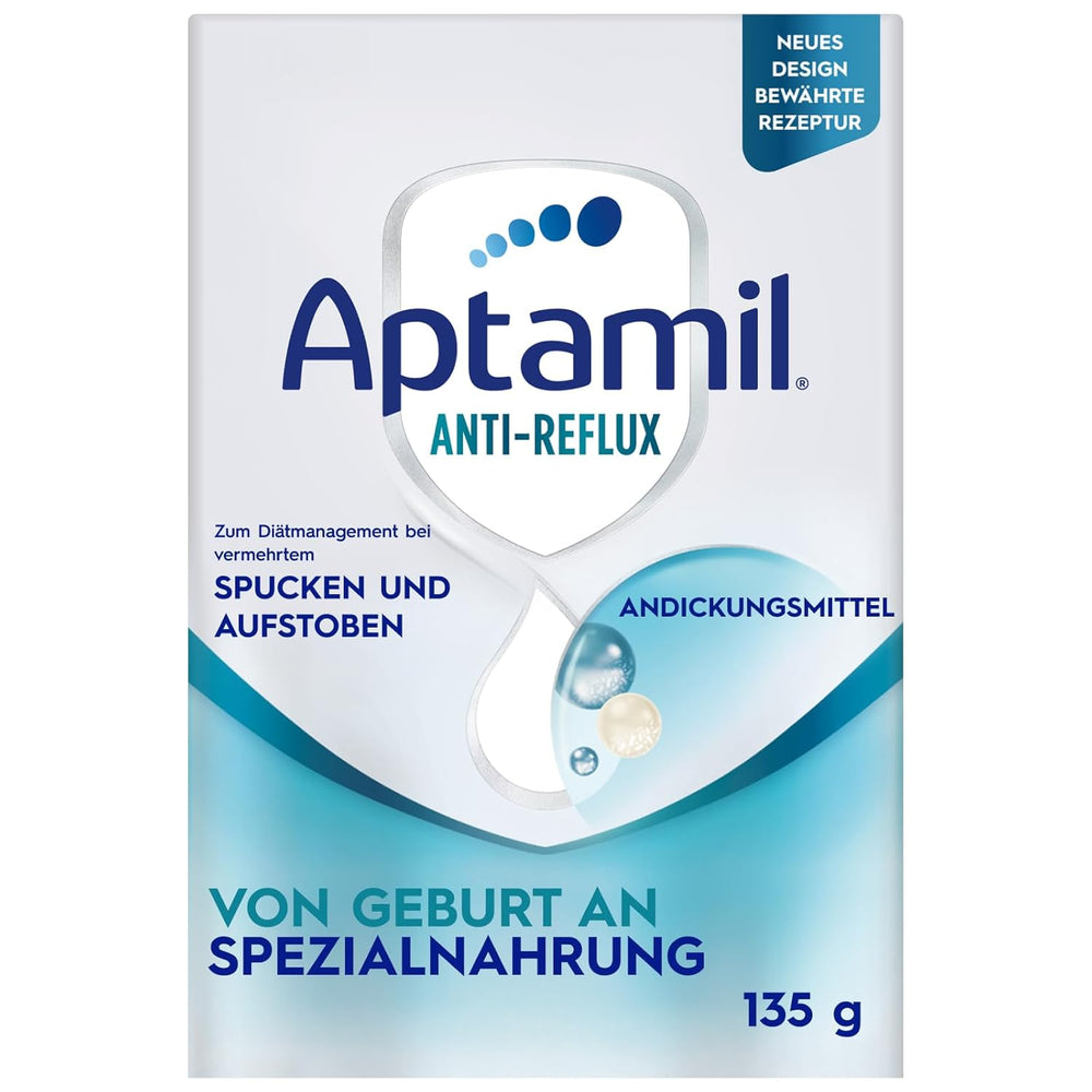 Aptamil Anti-Reflux - Formule Complète Dès la Naissance Gestion Diététique Vomissements & Régurgitations Aliments pour Bébé Lait en Poudre 6 x 135 g