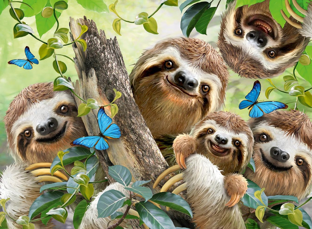 Ravensburger Puzzle 12000203 - Sloth Selfie - puzzle 500 pièces pour adultes et enfants de plus de 10 ans, puzzle avec motif animal Puzzle Naty Shop Classic