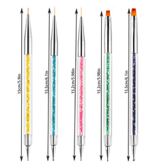 Nagel Pinsel 5 pièces Nagel Art Fineliner Pinsel, Nagel Pinsel Set Pinsel pour pinceau à ongles Nagellack Pinsel Nagellak Art Pen pour bricolage Nail Art Design. (Peinture-1)