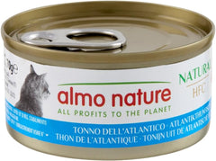 Almo Nature HFC Natural - Nourriture humide pour chat adulte - Thon de l'Atlantique - Qualité humaine, Sans gluten et Monoprotéinée - 6 x 70g