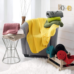 Douceur D'Intérieur, Couverture polaire Milou vieux rose, 125 X 150 Cm Douceur d'Intérieur Lits et Couvertures