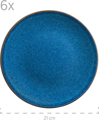 MÄSER service petit-déjeuner, céramique OSSIA, bleu royal, bleu