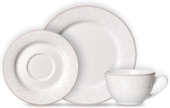 Ritzenhoff & Breker Service à café Isabella, 18 pièces, porcelaine fine, blanc avec ornements, 37 x 26 x 25 cm