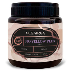 VEGAIROA - No Yellow Plex Mask - Masque neutralisant pour tons jaunes et oranges - Soin hydratant - Pigment violet - Produit capillaire professionnel vegan - Masque capillaire Naty Shop 275g Titre par défaut