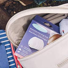 Coussinets d'allaitement lavables Lansinoh - Lot de 4, incluant filet à linge - Ultra absorbants, super doux et réutilisables Accessoires d'alimentation et d'allaitement Bebe Naty Shop