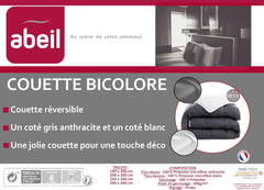 Couette Abeil 200 X 200 Cm, bicolore, blanc et gris Couettes et couettes Naty Shop