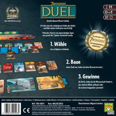 Asmodee 7 Wonders Duel, jeu de base, jeu de connaisseur, jeu de stratégie, 2 joueurs, à partir de 10 ans, 30 minutes, allemand