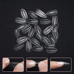 Types d'ongles, 500 pièces de faux ongles artificiels en acrylique avec boîte de rangement pour salons de manucure et bricolage à domicile, 10 tailles
