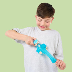 Heroes of Goo Jit Zu - Figurine Minecraft extensible - Steve avec armure et épée en diamant, remplissage Goo super extensible avec élément de diamant caché à l'intérieur, s'étend jusqu'à 3 figurines d'action de taille Naty Shop