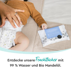 LILLYDOO Baby Feuchttücher Mit 99% Wasser, 10 X 15 Stück (150 Feuchttücher), 100% Plastikfreies Tuch, Ohne Parfüme & Mild Wie Watte Und Wasser (FSC Mix) Lingettes humides pour bébé Naty Shop