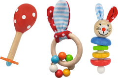 Eichhorn 100017045 - Coffret bébé / cadeau avec maraca, jouet sonore et jouet avec motif lapin, 3 pièces, à partir de 3 mois Baby Toys Naty Shop Titre par défaut