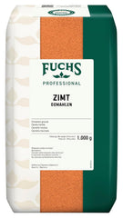 Fuchs Professional - Zimt gemahlen | Zum Würzen von süßen und würzigen Gerichten | Profi-Qualität für Großverbraucher und Gastronomie | 1 kg im recyclebaren Beutel