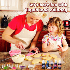 Colorant alimentaire - 20 couleurs colorant alimentaire liquide hautement concentré pour gâteaux, pâtisserie, œufs de Pâques, boissons - colorant alimentaire sans sucre pour fondant, glaçage, slime, décoration de gâteaux - 10 ml chacun