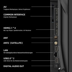 CHIQ 50QA10 Téléviseur intelligent QLED 4K UHD 50 pouces avec Google, QLED Pro, DLG 120 Hz, MEMC, VRR, ALLM, HDR10, Dolby Audio, 4x HDMI 2.1, large gamme de couleurs, boîtier métallique sans cadre, Chromecast, Google Assistant