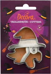 0255093 Moule à biscuits en plastique Befana Witch, 8 x 2,2 cm, gris