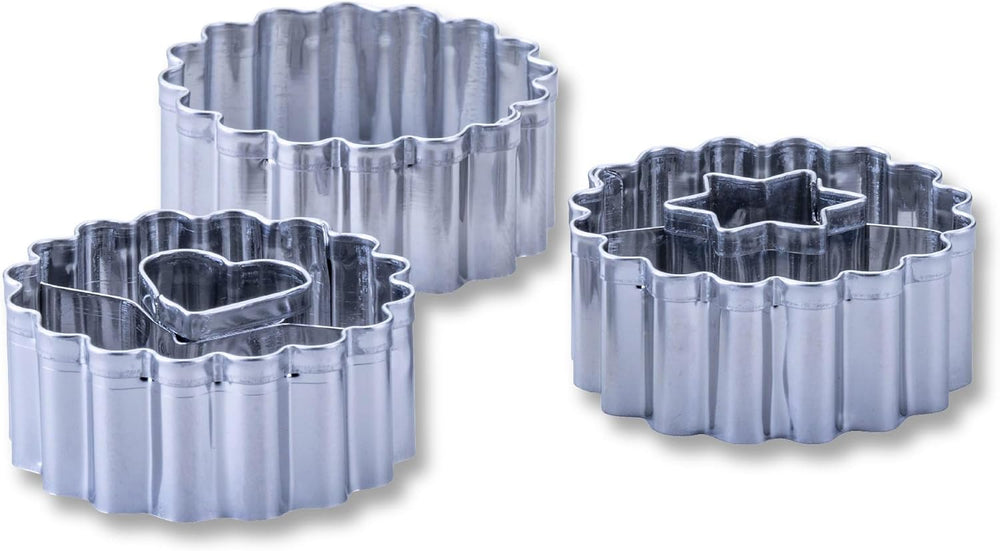 Zenker Ausstecher-Set Linzer Herz und Stern aus Edelstahl – Perfekt für Weihnachtskekse, 3-teilig, inkl. Geschenkverpackung, spülmaschinengeeignet und rustfrei – The Christmas Candy Shop