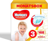 Couches bébé Huggies Ultra Comfort, taille 3 (4-9 kg), 168 pièces Mère et Enfant Naty Shop Ultra Comfort Taille 3