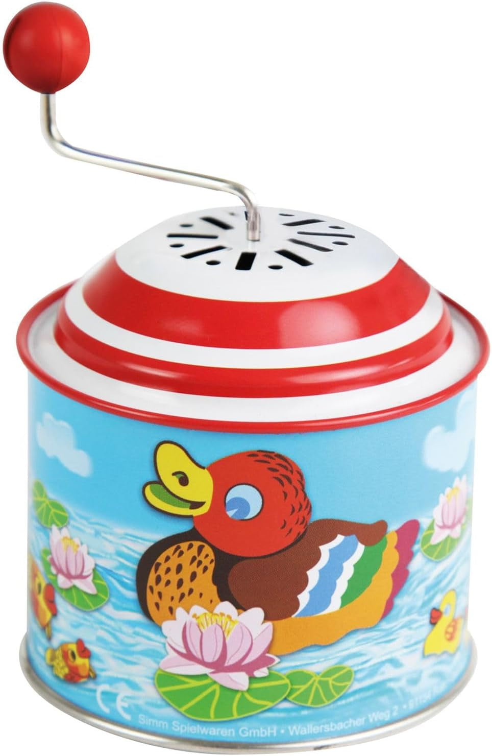 LENA 52761 Boîte à musique petits canetons, boîte à musique env. 10,5 x 7,5 cm Boîte à musique en étain mélodie Boîte à musique en métal Orgue de baril pour 18 mois Boîte à musique d'orgue à motif de canard bébé coloré Bebe Naty Shop Toys Titre par défaut