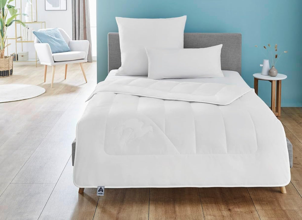 Couette Irisette camel - Fabriquée en Allemagne - Mono, couette toutes saisons, couette poil de chameau pour la transition, 155 X 220 Cm, certifiée Oeko-Tex Quilts et couettes Naty Shop Single 155X220 Cm Mono