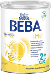 Băutură cu lapte BEBA Junior 2+ de la 2 ani, Cu HMO, Conținut de proteine adaptat vârstei, Numai lactoză, Fără ulei de palmier, Fără ulei de pește, Hrană pentru copii mici, Lapte praf pentru bebeluși, Pachet de 6 (6 x 800g)