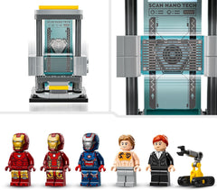 LEGO Marvel Iron Man's Laboratory : Hall of Armor - Jouet de super-héros avec figurine Mech, 5 figurines dont Aldrich Killian - Cadeau Avengers pour garçons et filles à partir de 8 ans 76315 Ensembles de construction Beuche den LEGO-Store