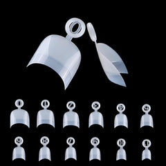 600 pièces ovales courts ongles artificiels 12 tailles demi-couverture acrylique faux ongles conseils ongles artificiels pour manucure femmes salon bricolage (naturel)