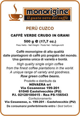 Boabe de cafea verde Arabica Perù Cuzco - 500 gr