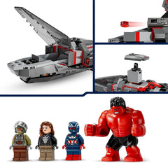 LEGO Marvel Affrontement entre Captain America et Red Hulk Cadeau pour enfants Jet Set à construire Jouet de super-héros pour garçons et filles de 8 ans Jouet de construction d'aventure 76292 Jeux de construction Besuche den LEGO-Store