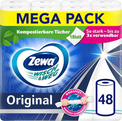 Zewa Wisch&Weg Original Mega Pack, 6 paquets, 48 pièces (paquet de 6)